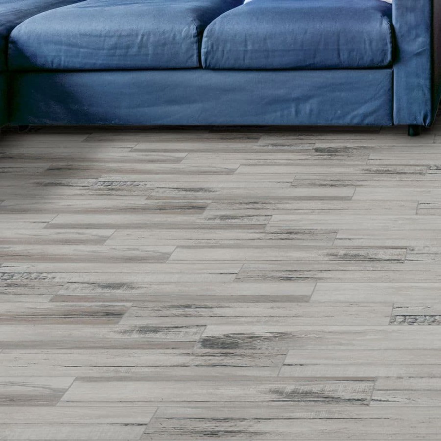 Tile Duttonwood Ash 6 In X 24 In Matte Porcelain Floor And Wall